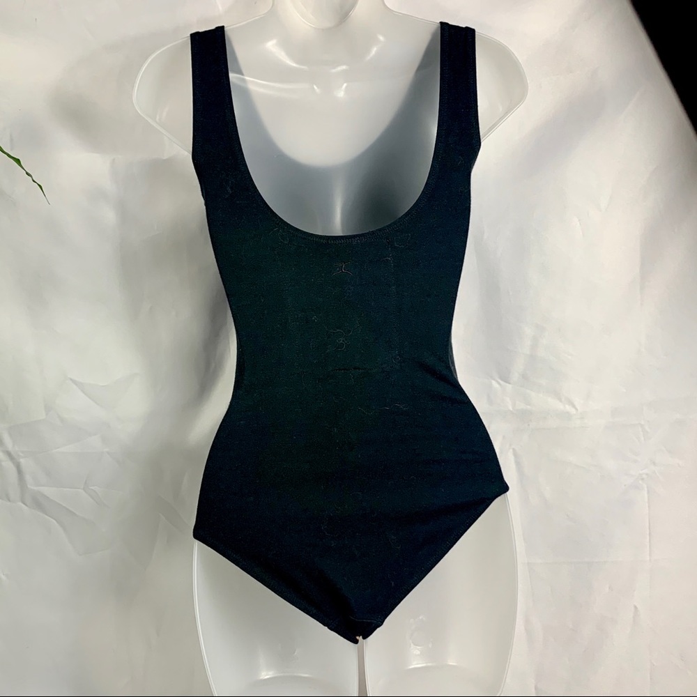 ANNA SUI Leotard BodySuit Small Waves Brass Arrow - Picture 9 of 13